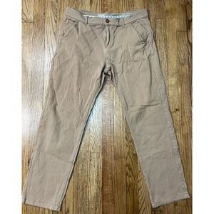 Mugsy Pants Belmonts Casual Mens 34x30 Brown Stretch Chino Preppy Trousers
